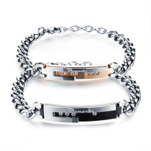 accessoires schmuck für paare edelstahl romantisch männer frauen armbänder kubanische kettenarmbänder &amp; armreifen